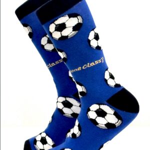 Blue with Footballs