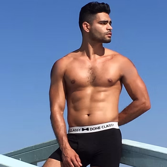 Dark Grey Body / Silver Band – Mens Underwear